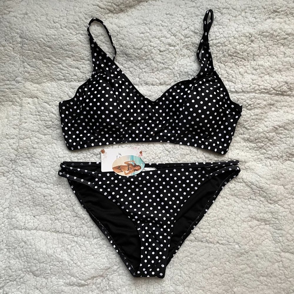 NWT - L Love Polka Dot Bikini